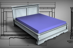 Double bed (low footrest)