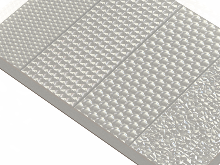 Emboss textures for polystyrene diffusers (текстуры тиснения для рассеивателей из полистирола)
