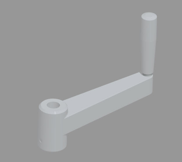 crank handle 3D CAD Model Library GrabCAD