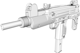 Uzi submachine gun 9mm
