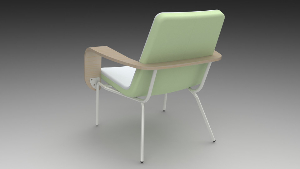 Chronos lounge chair 3D CAD Model Library GrabCAD