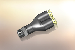 Y tube fitting 5/32 w/1/8 NPT end