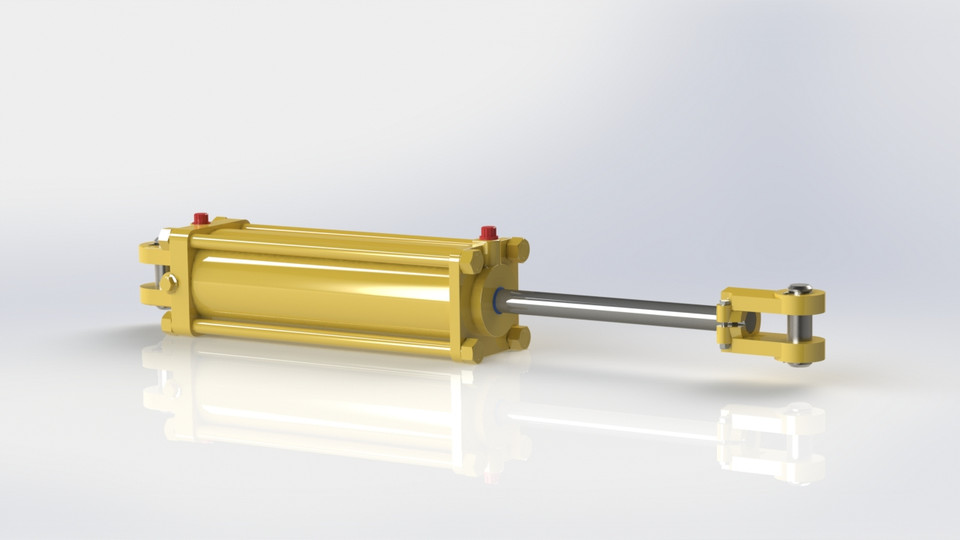 hydraulic cylinder 3D CAD Model Library GrabCAD