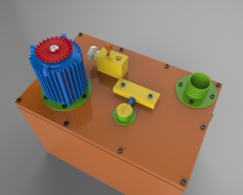 hydraulic tank 3D CAD Model Library GrabCAD