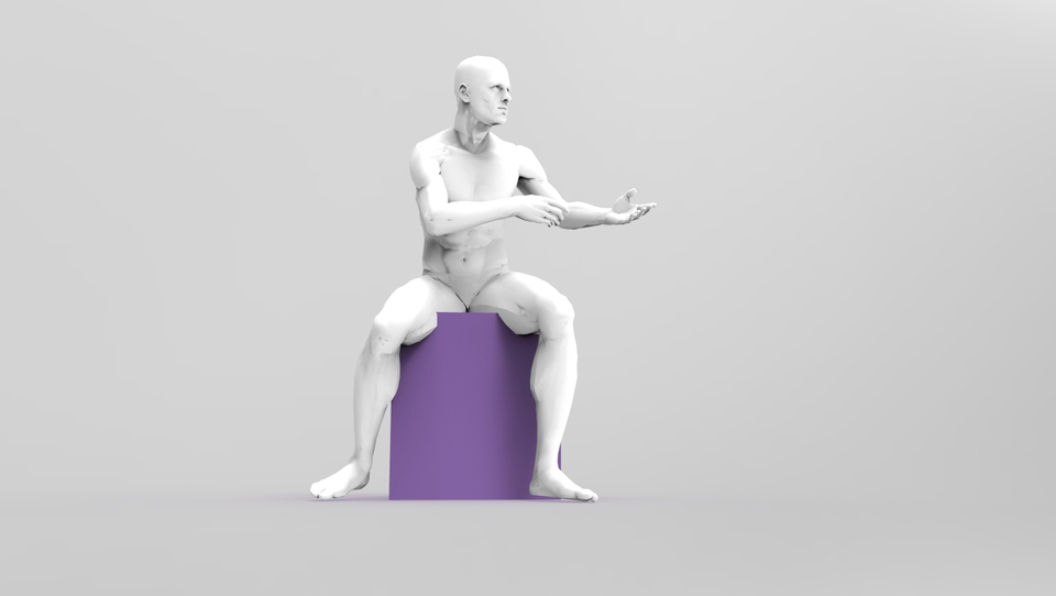 Seated Man Sculpture