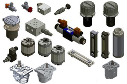 Hydraulic components in the format - *.stp