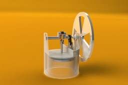 Penny-size Gamma-type Stirling Engine