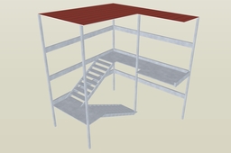 Metal External Covered Stair Case