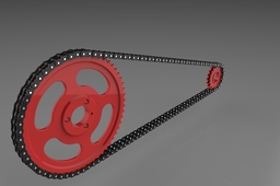 Roller chain drive (ISO 606 05B-2)