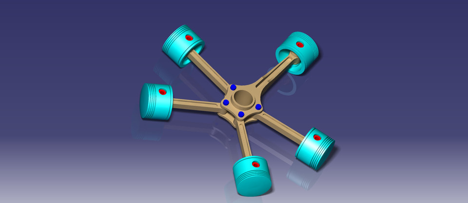 Radial engine assembly