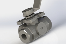 3 way ball valve F-F-F 1/4"