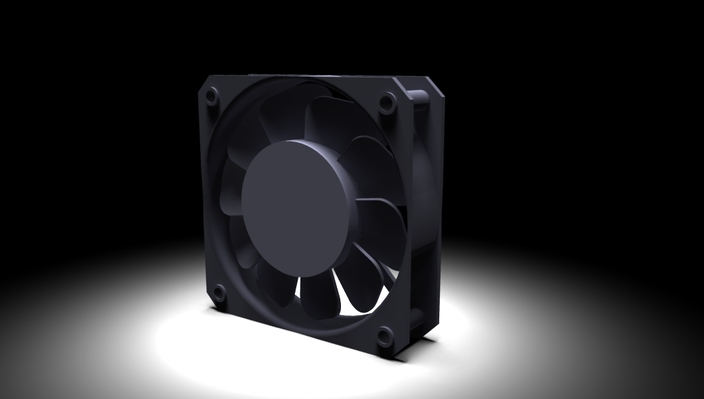 Request: 40mm x 10mm dc computer fan (iges or dwg) 