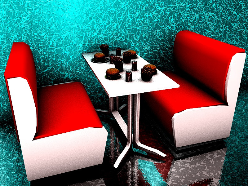 TABLE AND SEATS FOR PUB