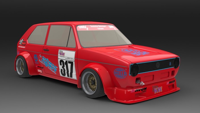 vw golf mk I. berg cup racecar