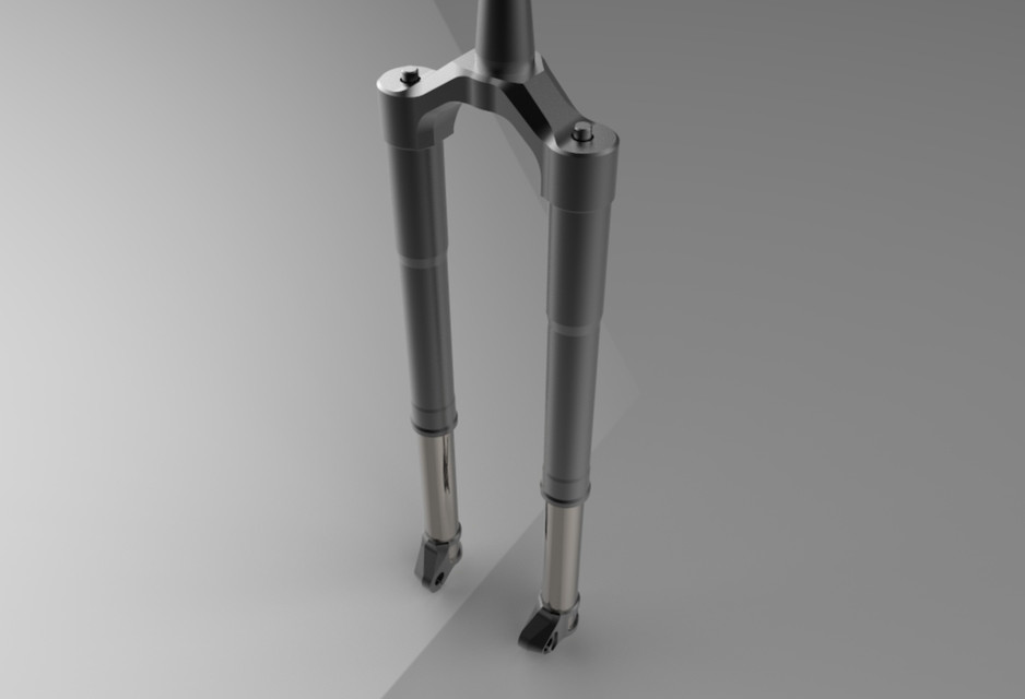 MTB fork 3D CAD Model Library GrabCAD