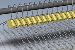 Clothes Wire Hanger Spacers on Closet Rack