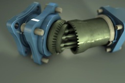 Eğik eksenli hidrolik motor Animation
