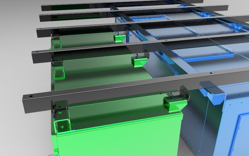 Black Cane Engineering Technology_CVS + Battery box support_Hollow Rectangular 3D CAD Model