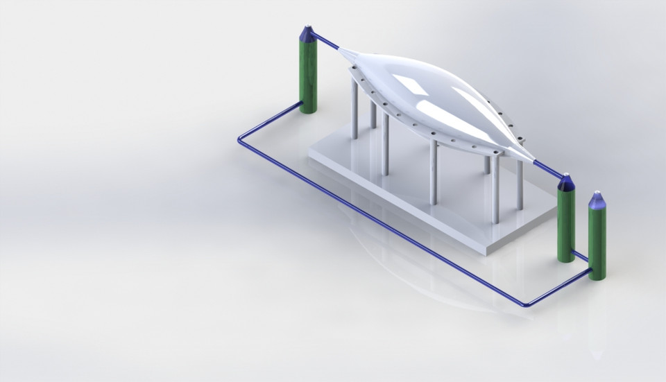 Compressed air turbine 3D CAD Model Library GrabCAD