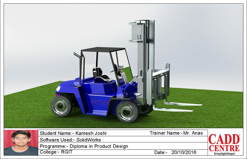 Forklift 3D CAD Model Library GrabCAD