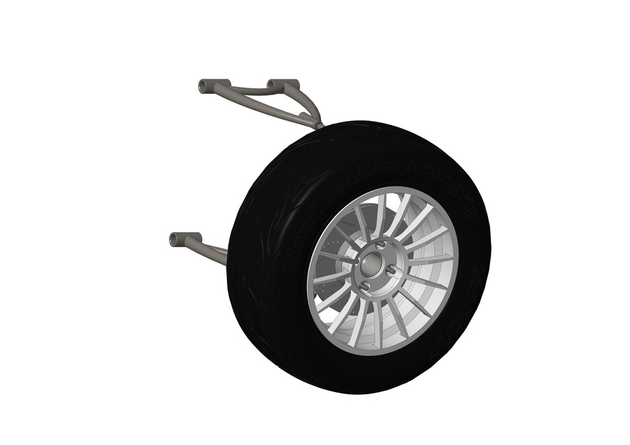 Wheel and Double wishbone suspension 3D CAD Model Library GrabCAD