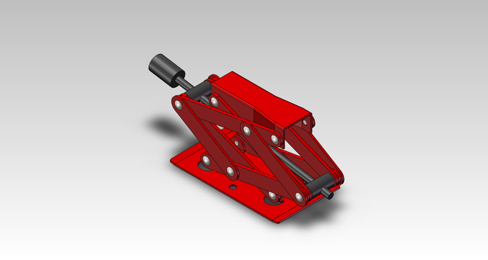 Scissor Jack 3D CAD Model Library GrabCAD