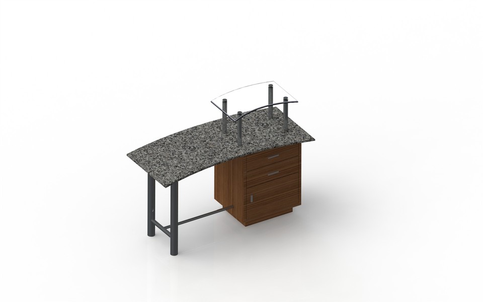 table reception 3D CAD Model Library GrabCAD