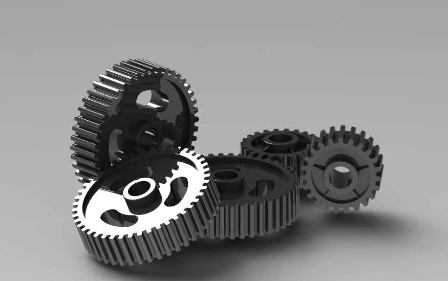 Engine timing gear wheels 3D CAD Model Library GrabCAD