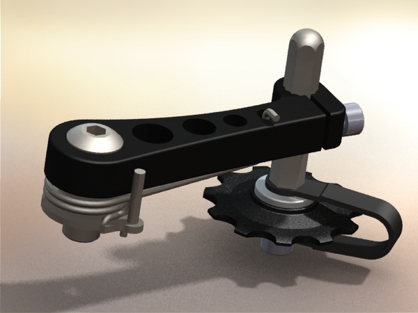 Bicycle one speed chain tensioner