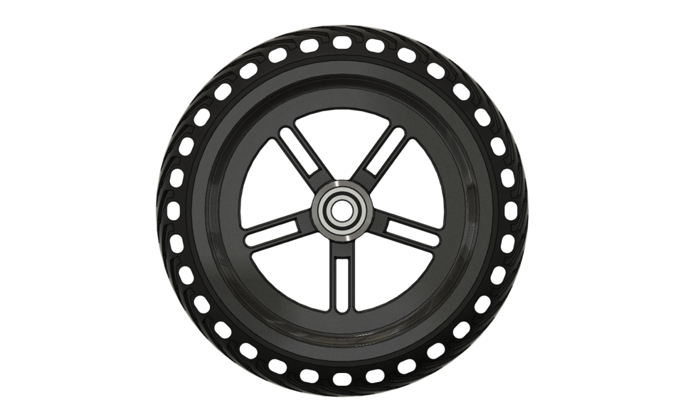 Electric Scooter Wheel 210mm 3D CAD Model Library GrabCAD