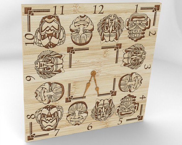 Masks  clock