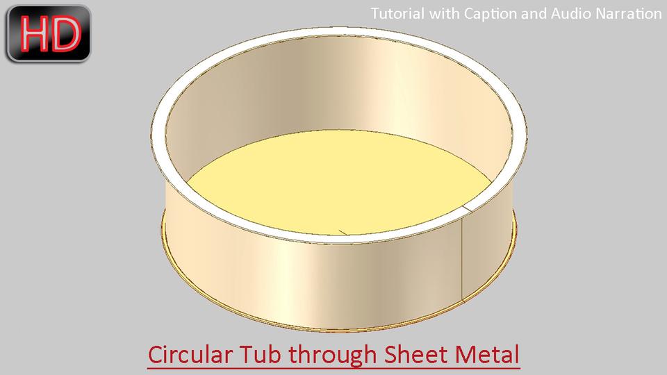 Circular Tub through Sheet Metal (Autodesk Inventor)