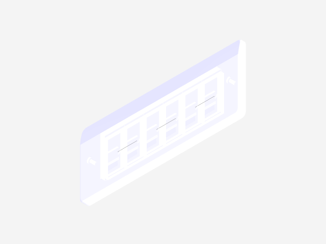 Network Connection Wall Plate (Euro Modular) | 3D CAD Model