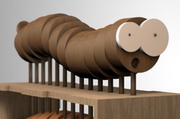 Wooden snake automata