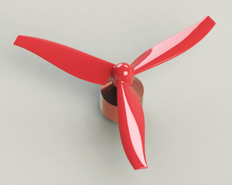 3 Blade propeller 3D CAD Model Library GrabCAD