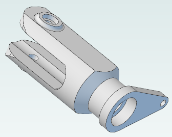 trex 700 flybarred blade grip side 2
