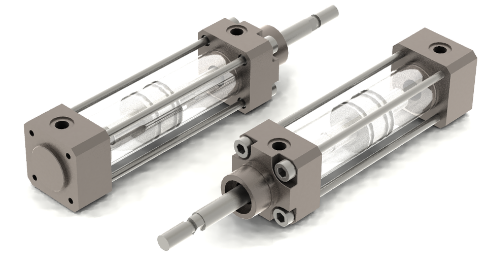 Pneumatic cylinder 3D CAD Model Library GrabCAD