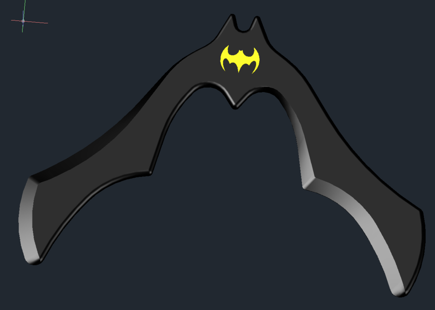 original bat boomerang by Peter Umhauer 3D CAD Model Library GrabCAD