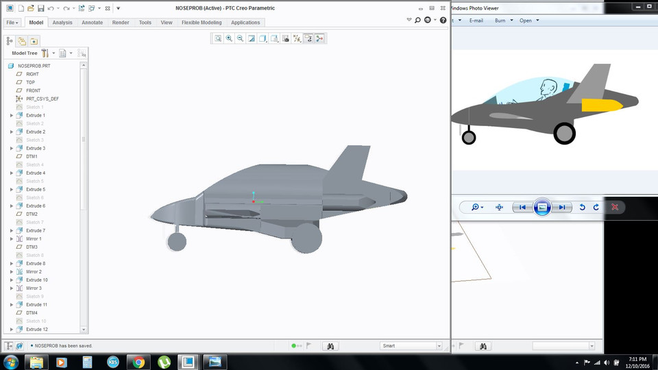 Airplane prototype 3D CAD Model Library GrabCAD