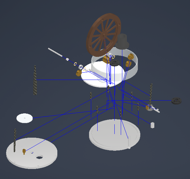Assembly Animation Stirling Engine 3D CAD Model Library GrabCAD