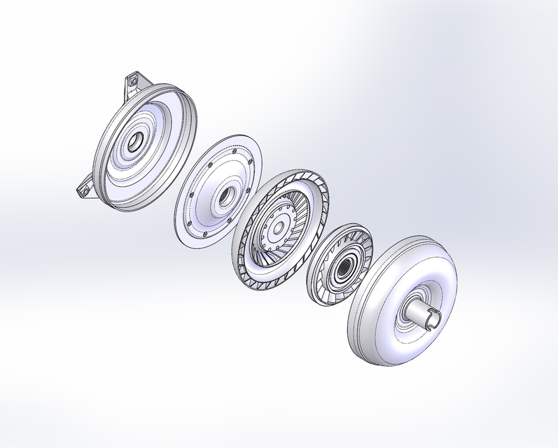 Gm 258mm Torque Converter 3d Cad Model Library Grabcad