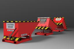 FLIPPABLE SWARF / TURNINGS SKIP FOR FORKLIFT TRUCK