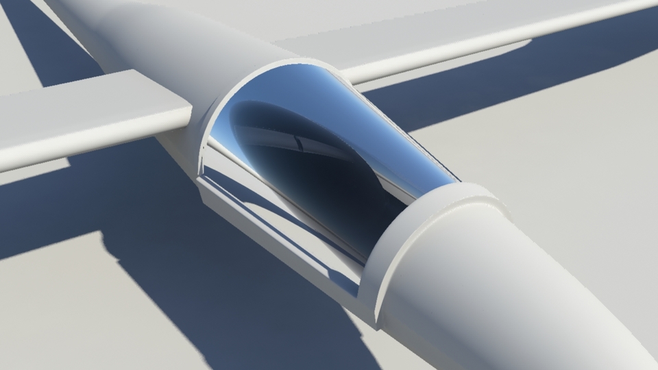 RC Glider design simple and soft 3D CAD Model Library GrabCAD