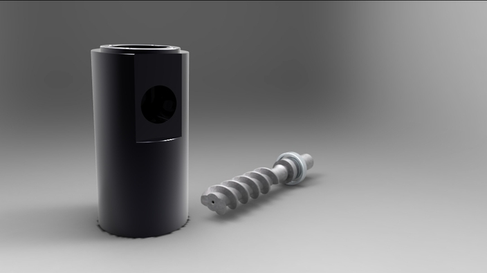 Triple screw pump body