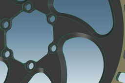 Carbon Fibre Brake Rotor 202MM with MTB (6x44BCD) Mount