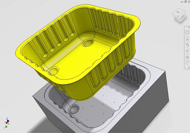Plastic Container complete with Suction Mold
