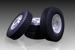 22.5" Aluminum Truck Wheel & 12R22.5 Tire