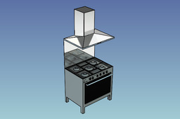 Oven with hood