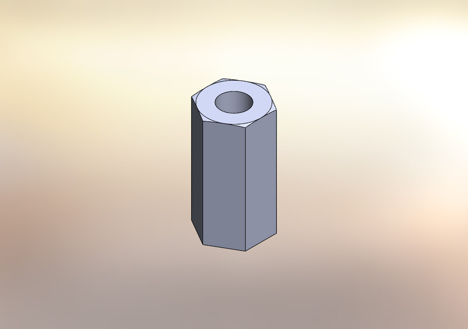 M3 Female Hex Standoff H5x10mm 3D CAD Model Library GrabCAD