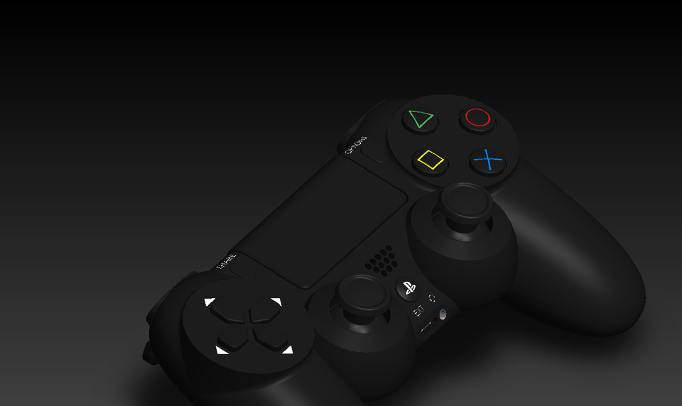Sony PS4 Controller 3D CAD Model Library GrabCAD